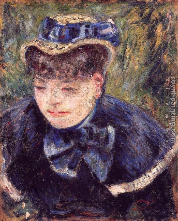 Armand Guillaumin : Young Woman with a Blue Cape and Scarf